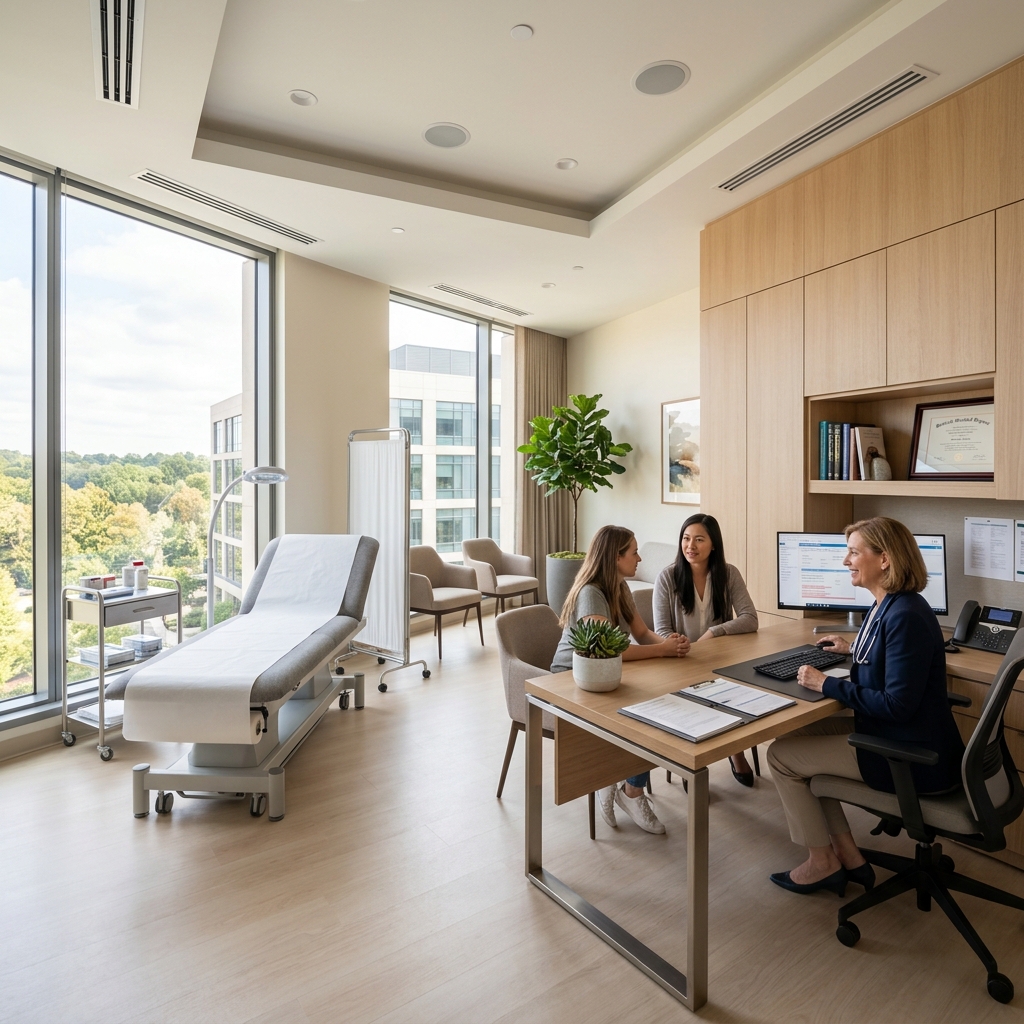 Modern doctor consultation room